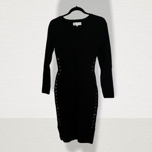 Mendocino + John + Jen Black Grommet Detail Body Con Dress